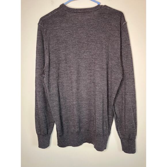 Everlane Charcoal Gray Wool Capsule Minimalist Quiet Luxury Crewneck Sweater L - Picture 4 of 4